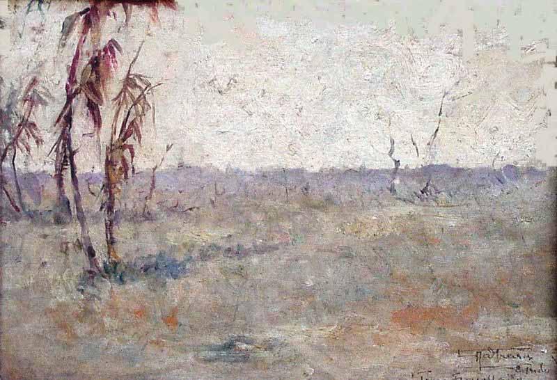 Antonio Parreiras Stricken land oil painting image